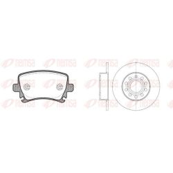 Stabdžių rinkinys, diskiniai stabdžiai REMSA 81031.01