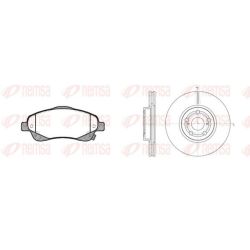 Stabdžių rinkinys, diskiniai stabdžiai REMSA 81046.00