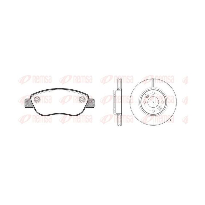 Stabdžių rinkinys, diskiniai stabdžiai REMSA 81069.00