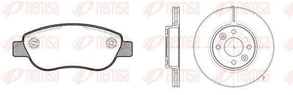Stabdžių rinkinys, diskiniai stabdžiai REMSA 81069.00