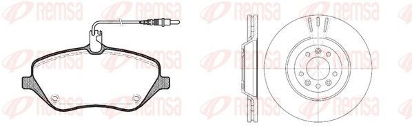 Stabdžių rinkinys, diskiniai stabdžiai REMSA 81101.00