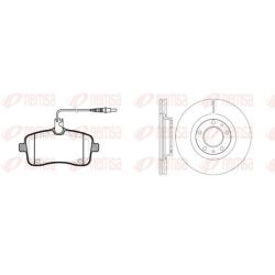 Stabdžių rinkinys, diskiniai stabdžiai REMSA 81102.00