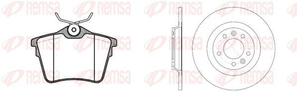 Stabdžių rinkinys, diskiniai stabdžiai REMSA 81103.00