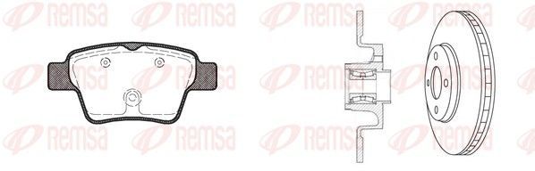 Stabdžių rinkinys, diskiniai stabdžiai REMSA 81138.20