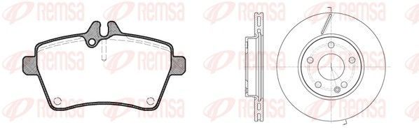 Stabdžių rinkinys, diskiniai stabdžiai REMSA 81144.00
