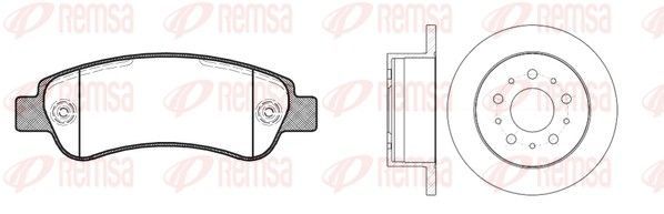 Stabdžių rinkinys, diskiniai stabdžiai REMSA 81238.00