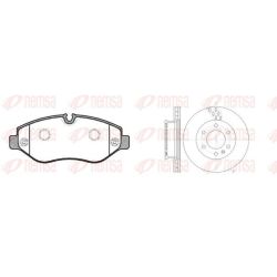 Stabdžių rinkinys, diskiniai stabdžiai REMSA 81245.00