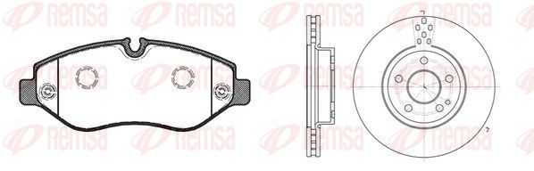 Stabdžių rinkinys, diskiniai stabdžiai REMSA 81245.01