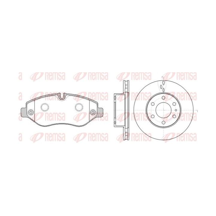 Stabdžių rinkinys, diskiniai stabdžiai REMSA 81245.02