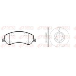 Stabdžių rinkinys, diskiniai stabdžiai REMSA 81250.00