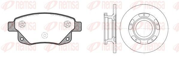 Stabdžių rinkinys, diskiniai stabdžiai REMSA 81252.00