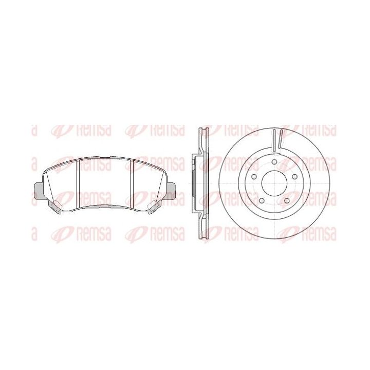 Stabdžių rinkinys, diskiniai stabdžiai REMSA 81318.00