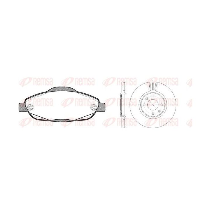Stabdžių rinkinys, diskiniai stabdžiai REMSA 81323.00