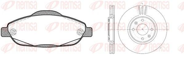 Stabdžių rinkinys, diskiniai stabdžiai REMSA 81323.00