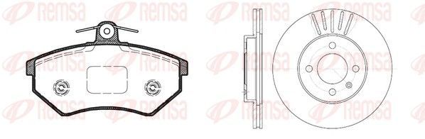 Stabdžių rinkinys, diskiniai stabdžiai REMSA 8134.00