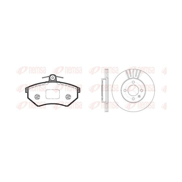 Stabdžių rinkinys, diskiniai stabdžiai REMSA 8134.01