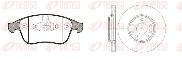 Stabdžių rinkinys, diskiniai stabdžiai REMSA 81350.00