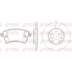 Stabdžių rinkinys, diskiniai stabdžiai REMSA 81351.00