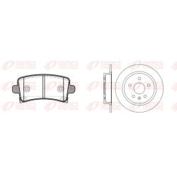 Stabdžių rinkinys, diskiniai stabdžiai REMSA 81388.00