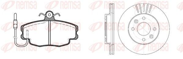 Stabdžių rinkinys, diskiniai stabdžiai REMSA 8141.01