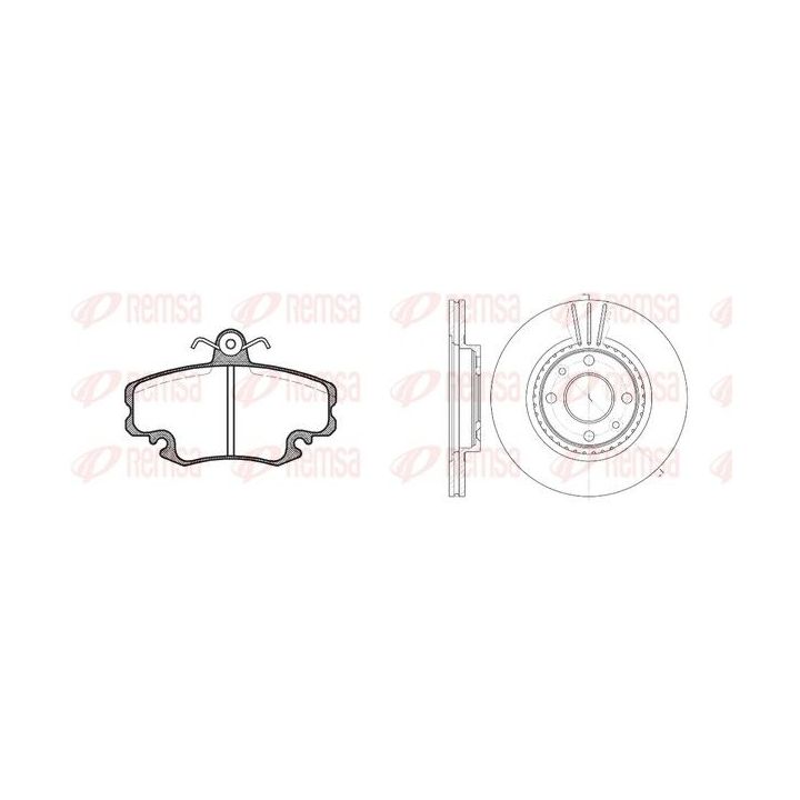 Stabdžių rinkinys, diskiniai stabdžiai REMSA 8141.06