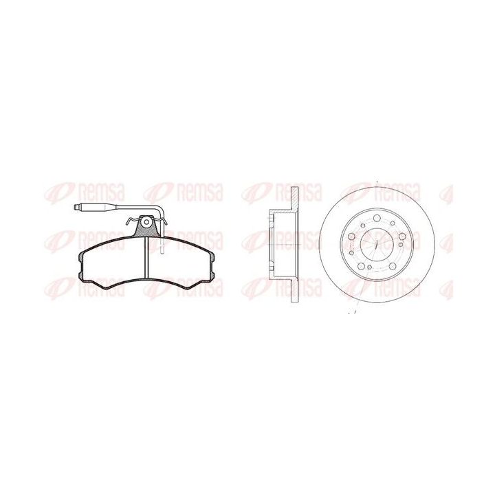 Stabdžių rinkinys, diskiniai stabdžiai REMSA 8143.00