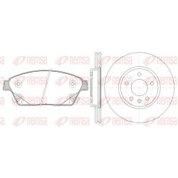 Stabdžių rinkinys, diskiniai stabdžiai REMSA 81431.00