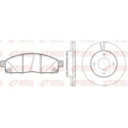 Stabdžių rinkinys, diskiniai stabdžiai REMSA 81434.00