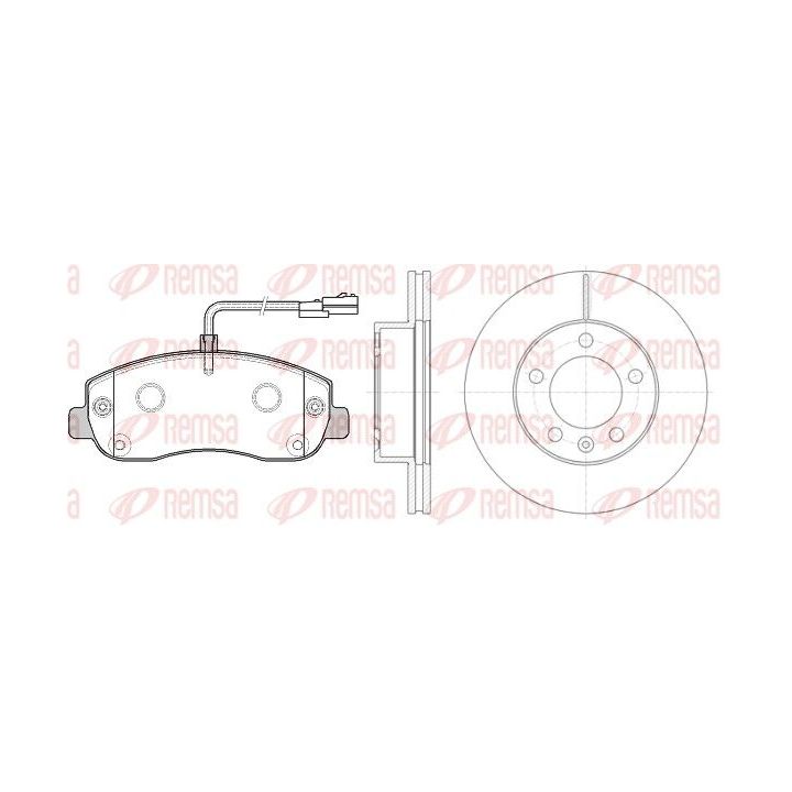 Stabdžių rinkinys, diskiniai stabdžiai REMSA 81449.00