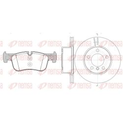 Stabdžių rinkinys, diskiniai stabdžiai REMSA 81478.00