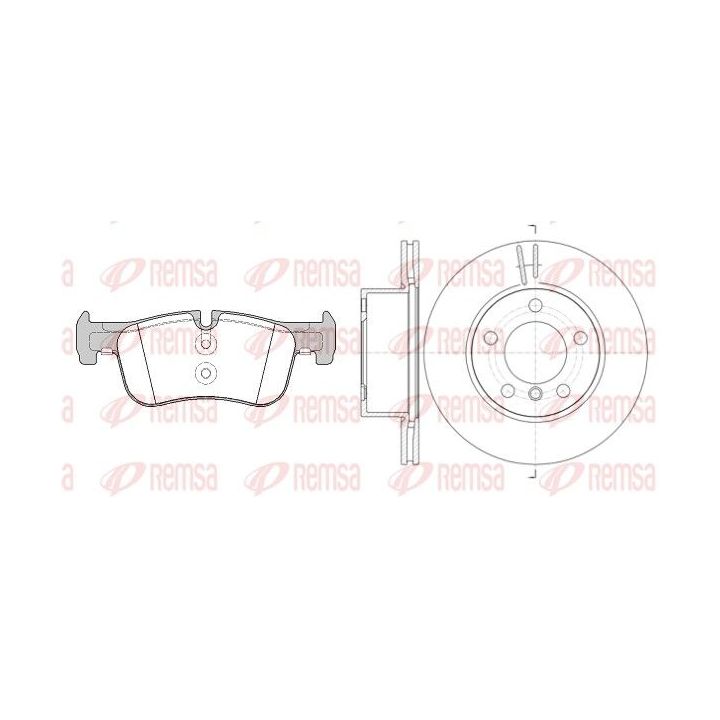 Stabdžių rinkinys, diskiniai stabdžiai REMSA 81478.00