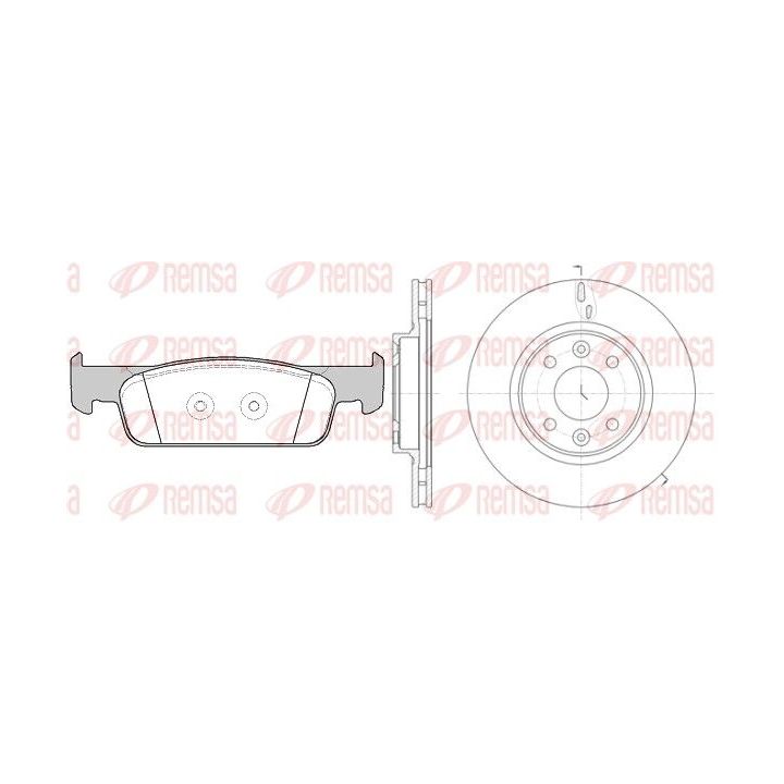 Stabdžių rinkinys, diskiniai stabdžiai REMSA 81540.00