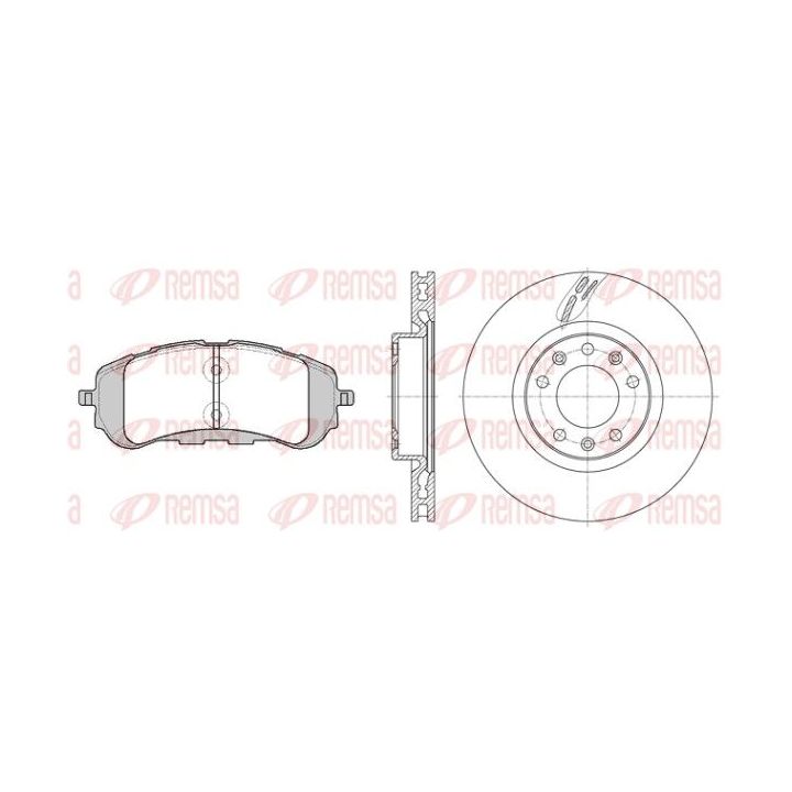 Stabdžių rinkinys, diskiniai stabdžiai REMSA 81559.00