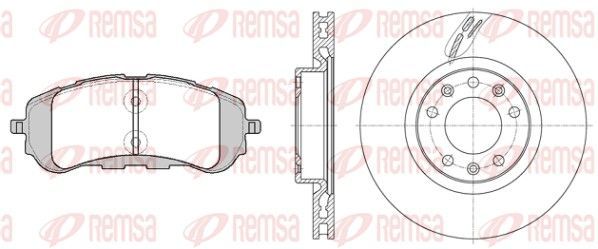 Stabdžių rinkinys, diskiniai stabdžiai REMSA 81559.00