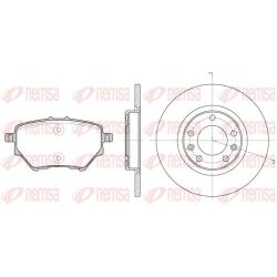 Stabdžių rinkinys, diskiniai stabdžiai REMSA 81562.00