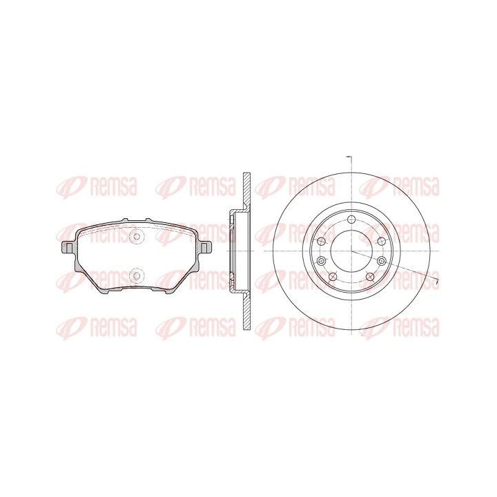 Stabdžių rinkinys, diskiniai stabdžiai REMSA 81562.00