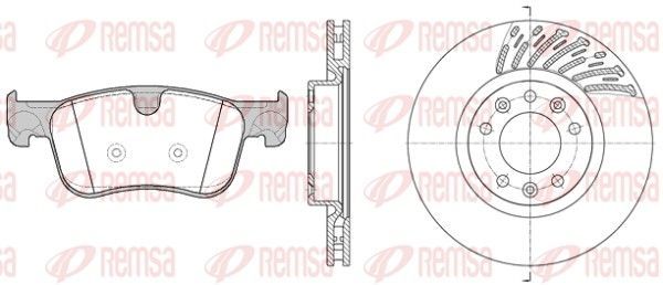 Stabdžių rinkinys, diskiniai stabdžiai REMSA 81580.00