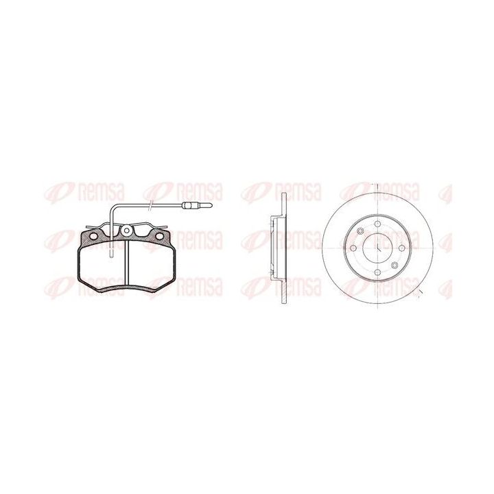 Stabdžių rinkinys, diskiniai stabdžiai REMSA 8170.00