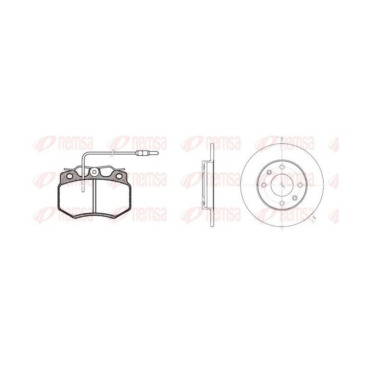 Stabdžių rinkinys, diskiniai stabdžiai REMSA 8170.01