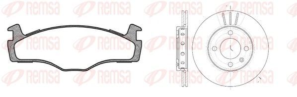 Stabdžių rinkinys, diskiniai stabdžiai REMSA 8171.05