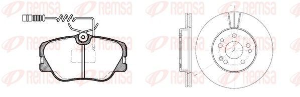 Stabdžių rinkinys, diskiniai stabdžiai REMSA 8189.00