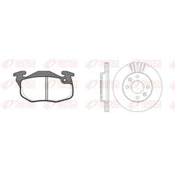 Stabdžių rinkinys, diskiniai stabdžiai REMSA 8192.02