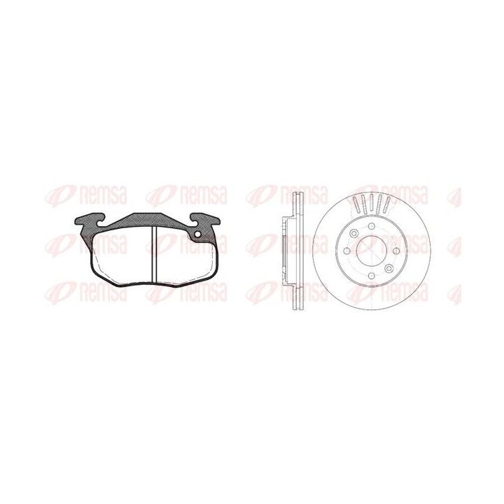 Stabdžių rinkinys, diskiniai stabdžiai REMSA 8192.02