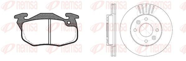 Stabdžių rinkinys, diskiniai stabdžiai REMSA 8192.02