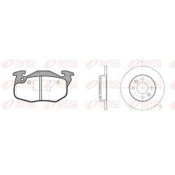 Stabdžių rinkinys, diskiniai stabdžiai REMSA 8192.08