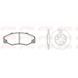 Stabdžių rinkinys, diskiniai stabdžiai REMSA 8220.01