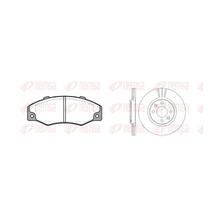 Stabdžių rinkinys, diskiniai stabdžiai REMSA 8220.01