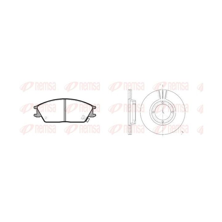 Stabdžių rinkinys, diskiniai stabdžiai REMSA 8224.00