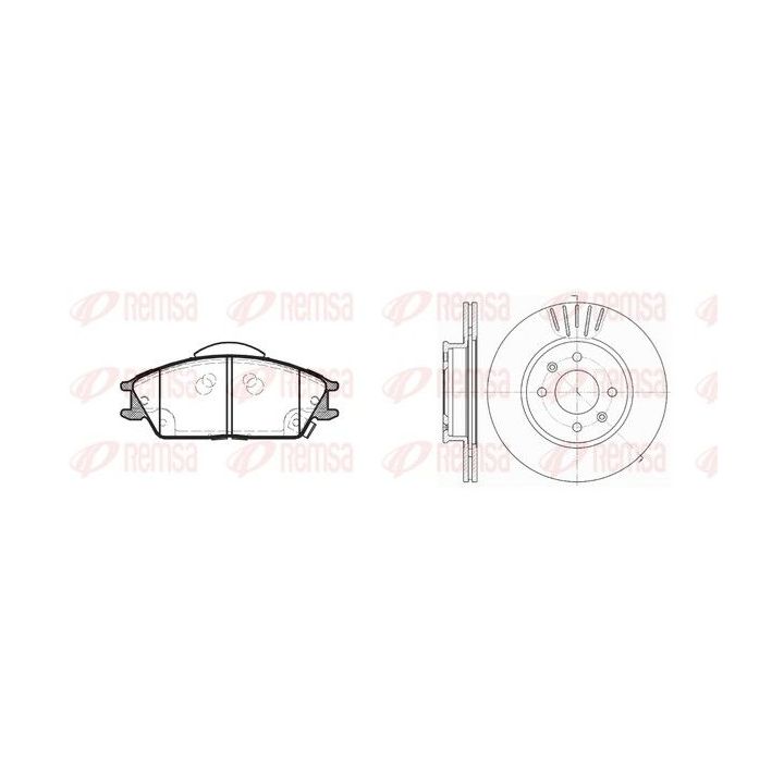 Stabdžių rinkinys, diskiniai stabdžiai REMSA 8224.01