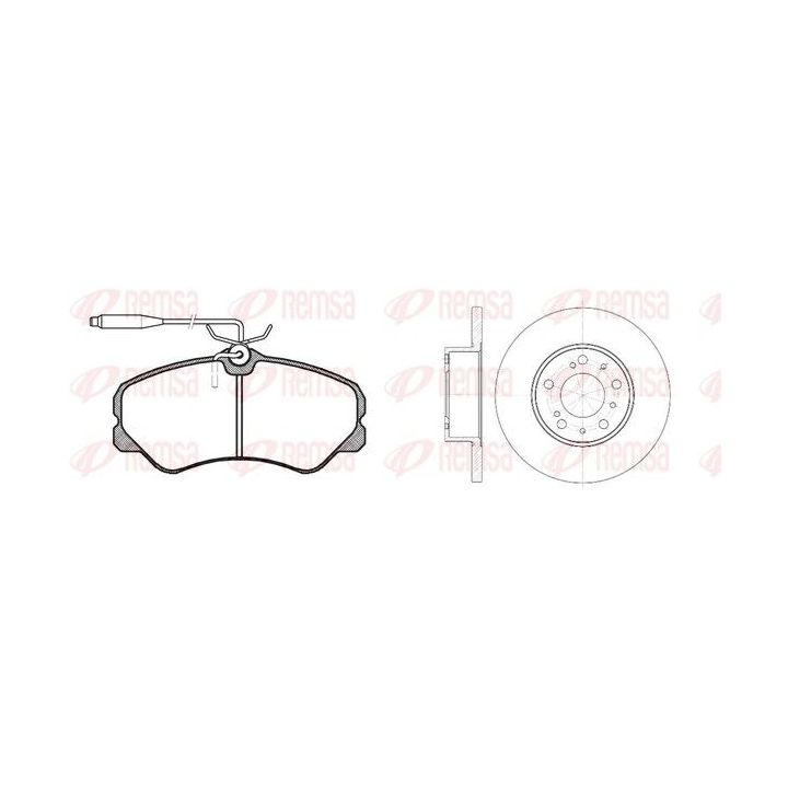 Stabdžių rinkinys, diskiniai stabdžiai REMSA 8261.00